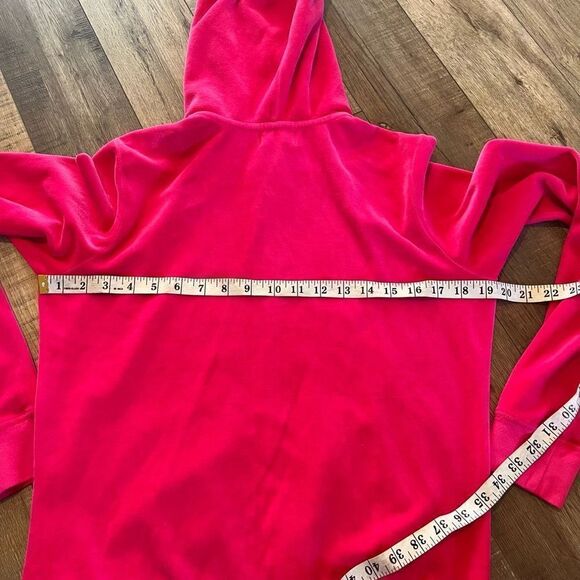 Y2K juicy couture velvet velour Barbie pink tracksuit top size XL bottom size m - Picture 6 of 14